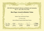 IEEE ICRA Best Paper Award in Robotic Vision